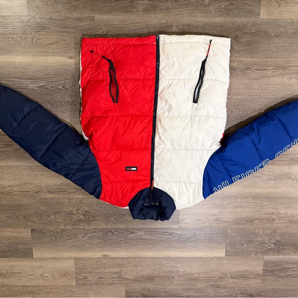 Tommy Hilfiger Red and Blue Puffer Jacket